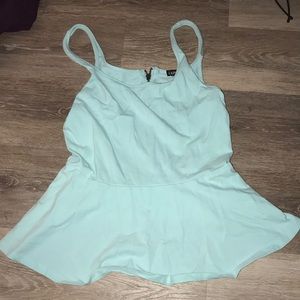 Express mint peplum top